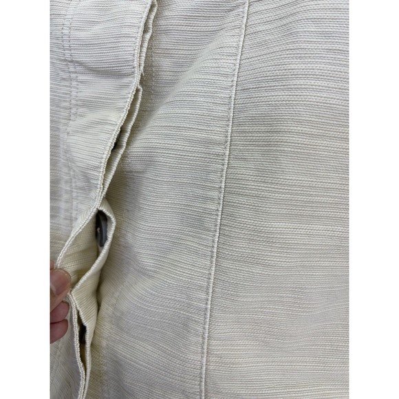 Free People Women's Paper Bag Skirt Size 6 Mini Beige Button Front Cotton - Picture 6 of 11